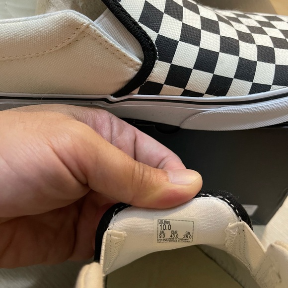 VANs Classic Slip-On Checkerboard Shoe (Size 10) - Picture 4 of 4